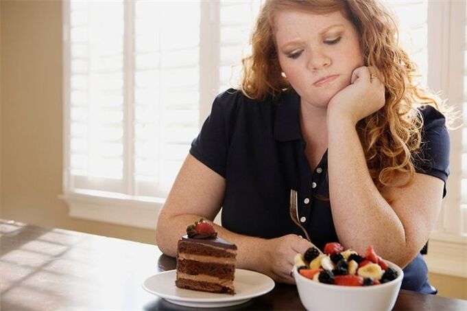 Verzichten Sie auf Süßigkeiten, um Gewicht zu verlieren. 